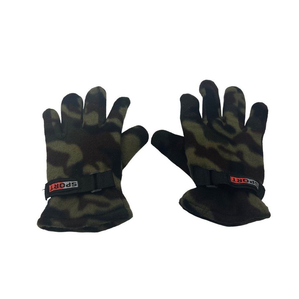 Sport Men's Size Fits All Camouflage Gloves Brown Green Preowned